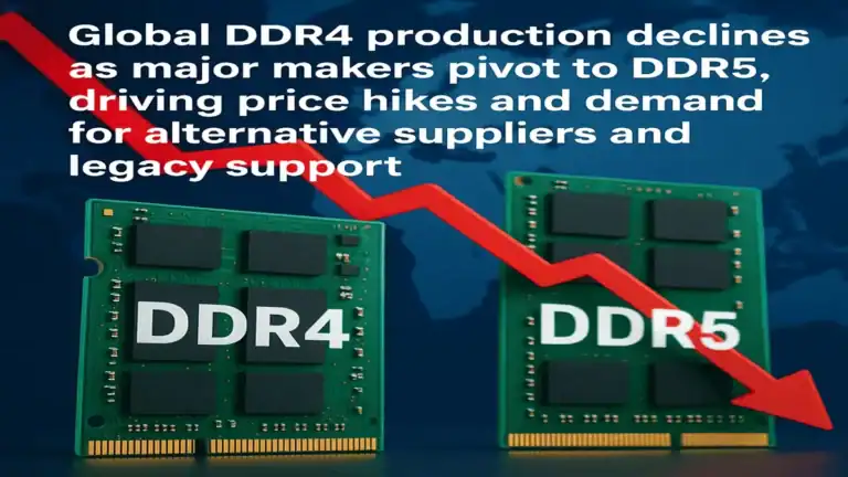Global DDR4 Supply Shrinks as Focus Shifts to DDR5
